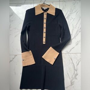 J Crew - Ribbed polo sweater-dress with jewel buttons